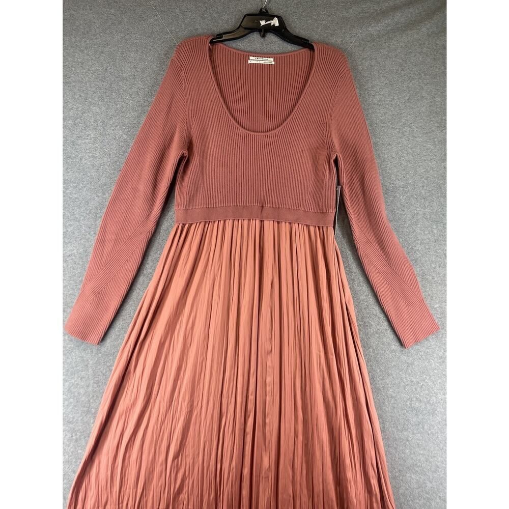 Anthropologie The Thea Twofer Sweater Dress Scoop-Neck Edition Size XLarge Orang - Picture 4 of 10